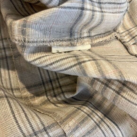 The Fifth Label Check Plaid Woven Mini Dress Spaghetti Strap Black Taupe Size XS - Picture 8 of 9